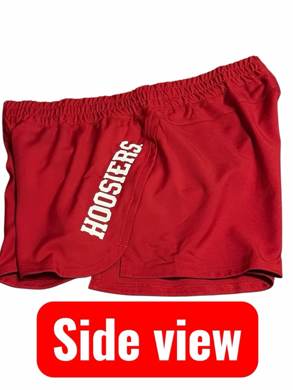 adidas Women's Red Hoosier Athletic Running Shorts - Picture 3 of 5